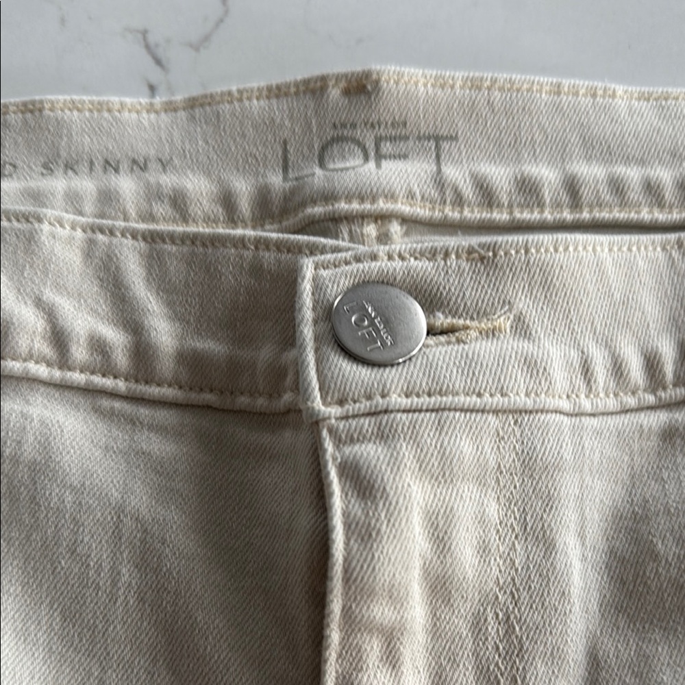 LOFT Women's Skinny Jeans - Cream
